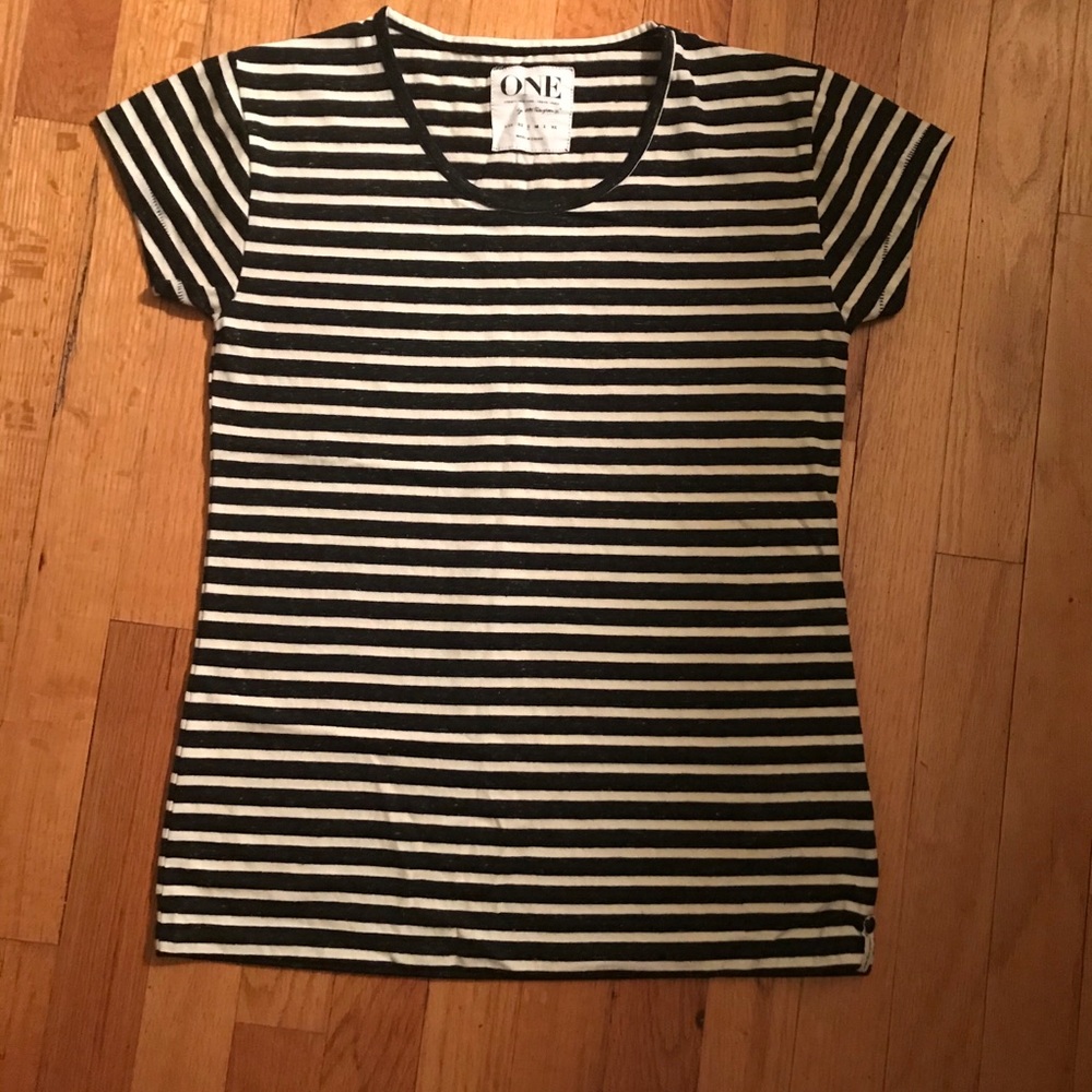 One Teaspoon striped short sleeve tee